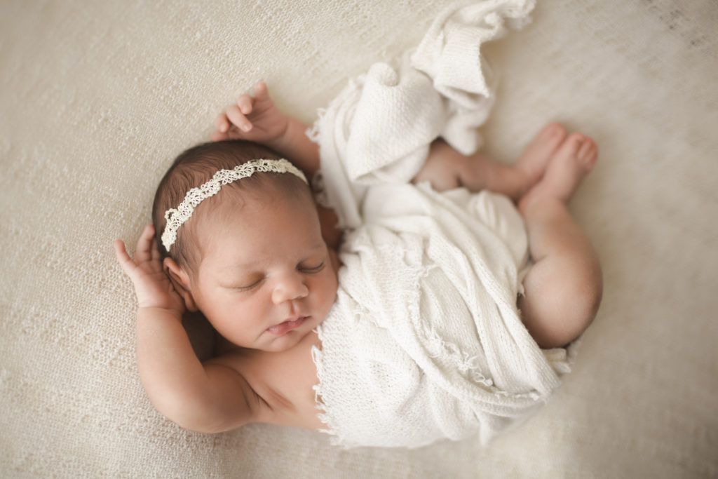 Natural newborn photography portrait in Raleigh, NC